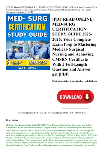 [pdf read online] med-surg certification study guide 2025-2026 your complete exam prep to mastering