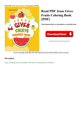 read pdf jesus gives fruits coloring book [pdf]