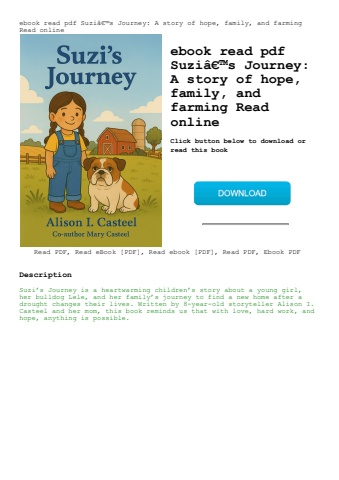 ebook read pdf suziã¢â€â™s journey a story of hope  family  and farming read online