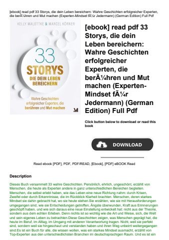 [ebook] read pdf 33 storys  die dein leben bereichern wahre geschichten erfolgreicher experten  die