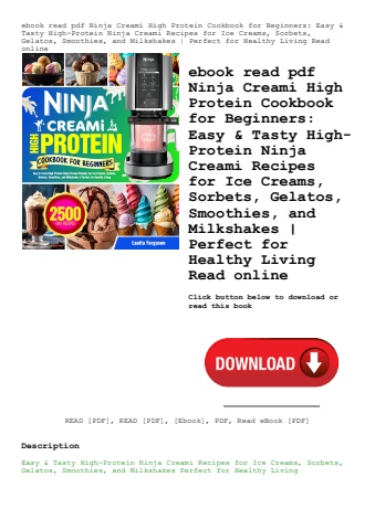ebook read pdf ninja creami high protein cookbook for beginners easy & tasty high-protein ninja crea