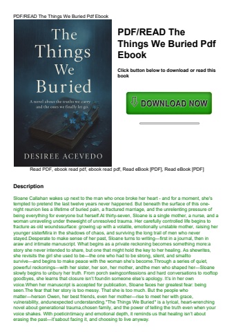 pdfread the things we buried pdf ebook