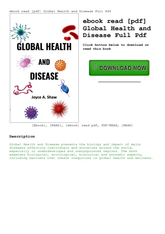 ebook read [pdf] global health and disease full pdf
