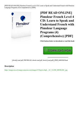[pdf read online] pimsleur french level 4 cd learn to speak and understand french with pimsleur lang