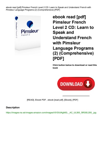 ebook read [pdf] pimsleur french level 2 cd learn to speak and understand french with pimsleur langu