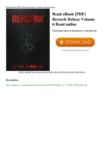 read ebook [pdf] berserk deluxe volume 6 read online
