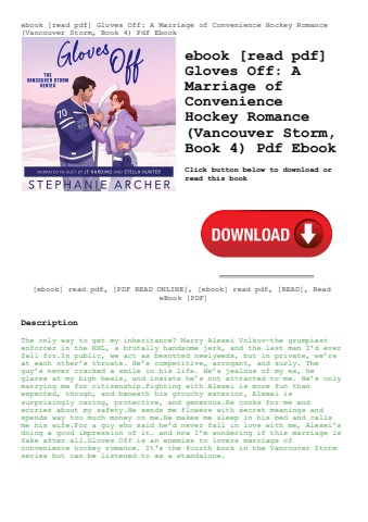 ebook [read pdf] gloves off a marriage of convenience hockey romance (vancouver storm  book 4) pdf e
