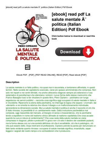 [ebook] read pdf la salute mentale ãƒâ¨ politica (italian edition) pdf ebook