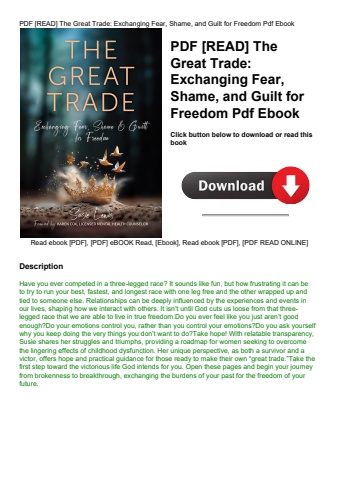 pdf [read] the great trade exchanging fear  shame  and guilt for freedom pdf ebook