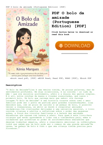 pdf o bolo da amizade (portuguese edition) [pdf]
