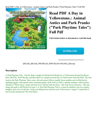 read pdf a day in yellowstone