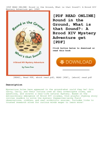 [pdf read online] round in the ground  what is that sound a brood xiv mystery adventure get [pdf]