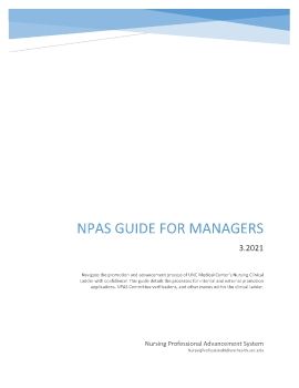 UNC MC NPAS Guide for Managers 4.2021