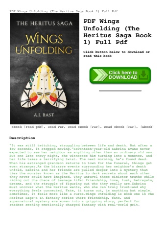 pdf wings unfolding (the heritus saga book 1) full pdf