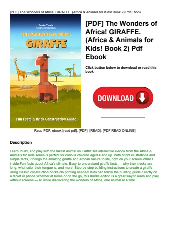 [pdf] the wonders of africa! giraffe
