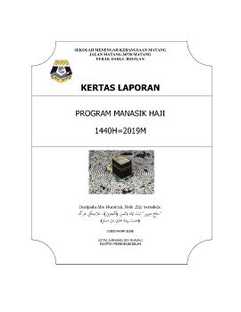 LAPORAN manasik HAJI 2019