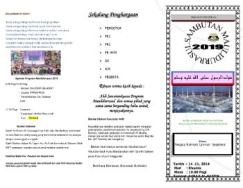 Pamplet Maulidrasul 19 MTG PFH