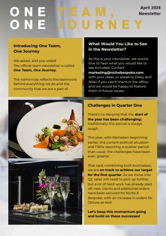 One Team, One Journey Internal Newsletter - April 2026