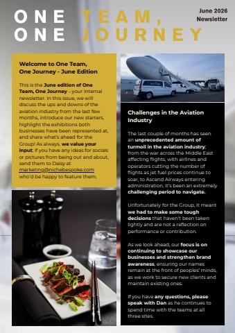 One Team, One Journey - Internal Newsletter, June 2026