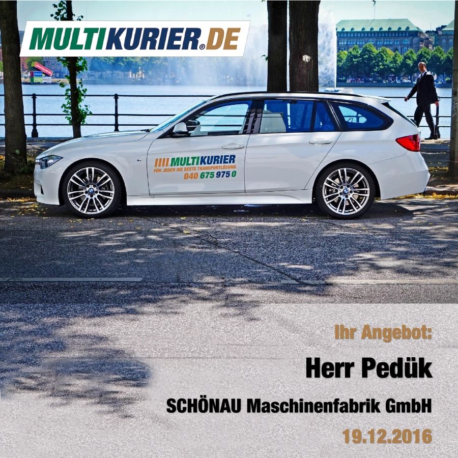 Angebot SCHÖNAU Maschinenfabrik GmbH