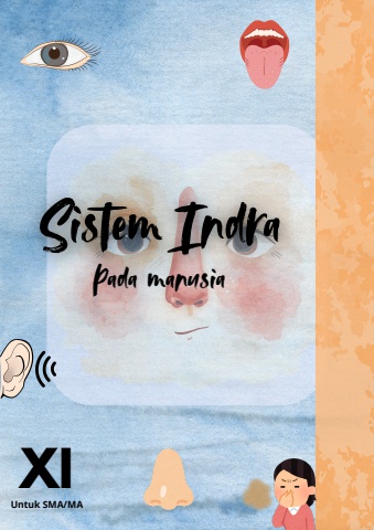 Biru Putih Cat Air Ilustrasi Sederhana Catatan Kosong Dokumen A4