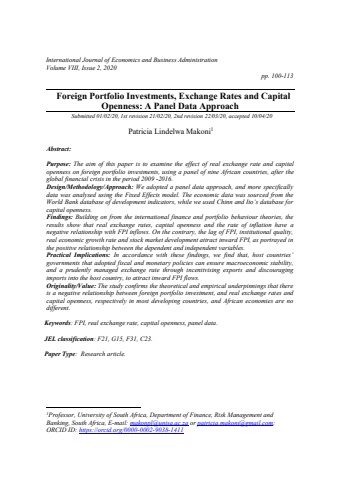 foreign portfolio investments, exchange rates and capital openness_ a panel data approach