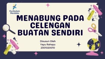 menabung pada celengan buatan sendiri