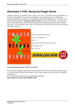 [Download in PDF]. Nevada by Imogen Binnie