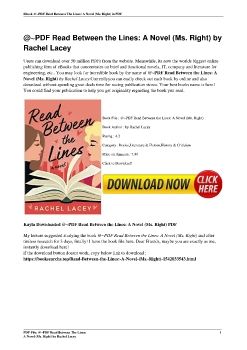 @~PDF Read Between the Lines: A Novel (Ms. Right) by Rachel Lacey