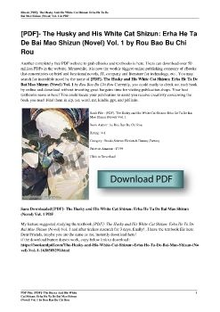 [PDF]- The Husky and His White Cat Shizun: Erha He Ta De Bai Mao Shizun (Novel) Vol. 1 by Rou Bao Bu Chi Rou