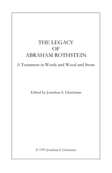 The Legacy of Abraham Rothstein: text