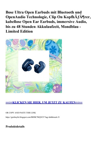 5173 bose ultra open earbuds mit bluetooth und openaudio technologie  clip on kopfhãƒâ¶rer  kabellose op