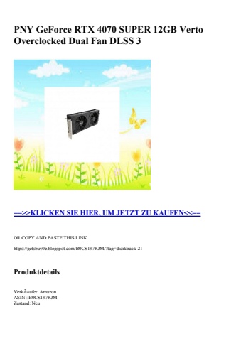 2415 pny geforce rtx 4070 super 12gb verto overclocked dual fan dlss 3