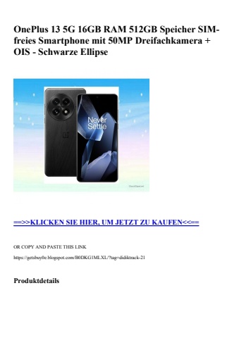 3212 oneplus 13 5g 16gb ram 512gb speicher sim-freies smartphone mit 50mp dreifachkamera   ois - schwarz