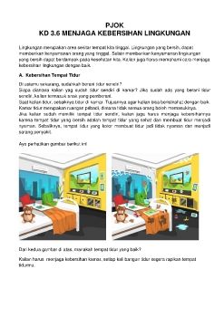 PJOK menjaga kebersihan lingkungan
