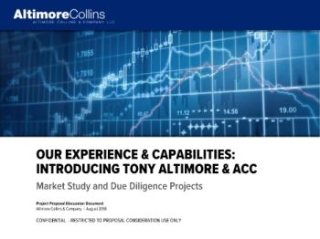 Market Studies & DD Projects: Intro to Tony Altimore & ACC