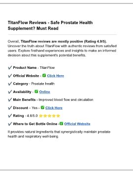 Titan Flow Review - Safe Prostate Health Supplement? Must Read