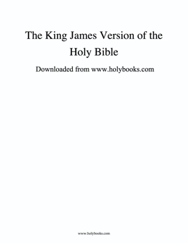 The Holy Bible - King James Version