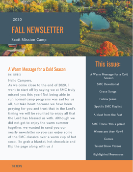 Fall 2020 Newsletter