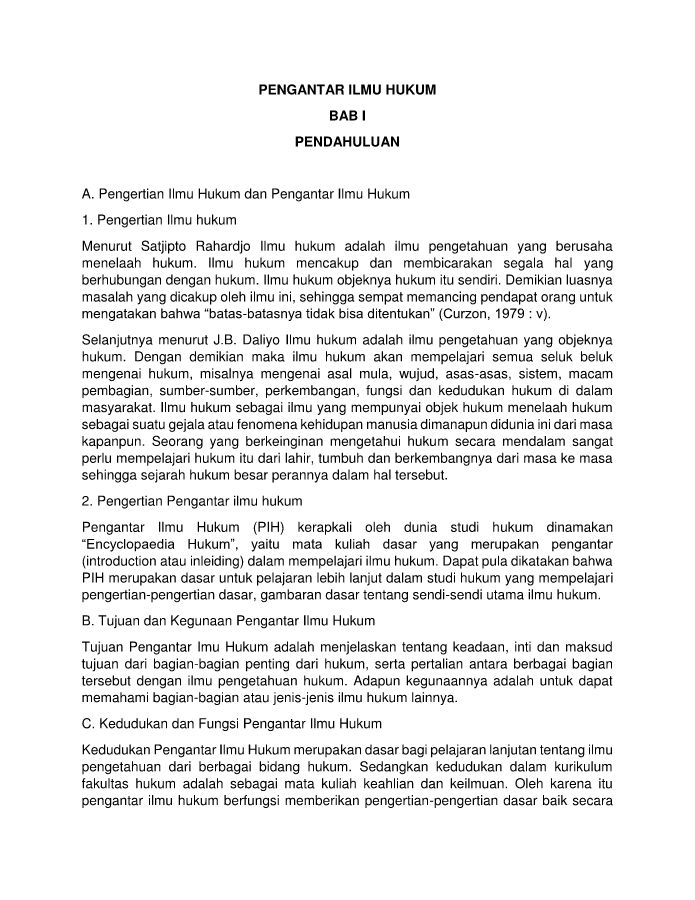 MATA KULIAH PENGANTAR ILMU HUKUM