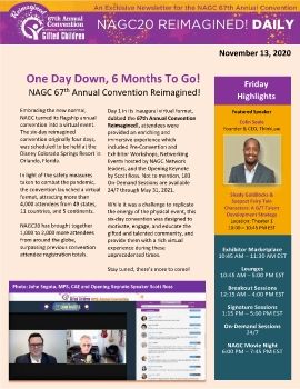 NAGC20 Reimagined! Daily Newsletter - Friday, November 13, 2020