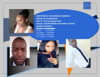 Meadowlands secondary School brochure complete.