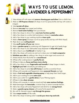 101 Ways to Use Lemon Lavender & Peppermint