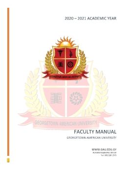 faculty manual 2020-2021