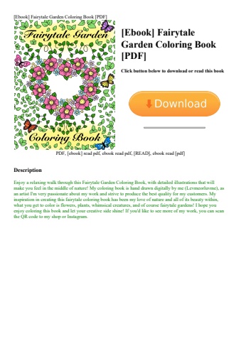 [ebook] fairytale garden coloring book [pdf]