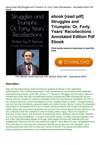 ebook [read pdf] struggles and triumphs or  forty years' recollections  annotated edition pdf ebook
