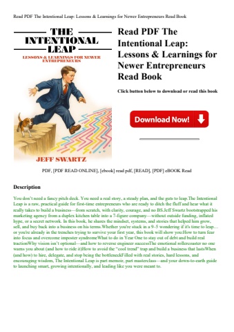 read pdf the intentional leap lessons & learnings for newer entrepreneurs read book