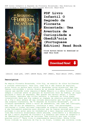 pdf livro infantil o segredo da floresta encantada uma aventura de curiosidade e obediãƒâªncia (port