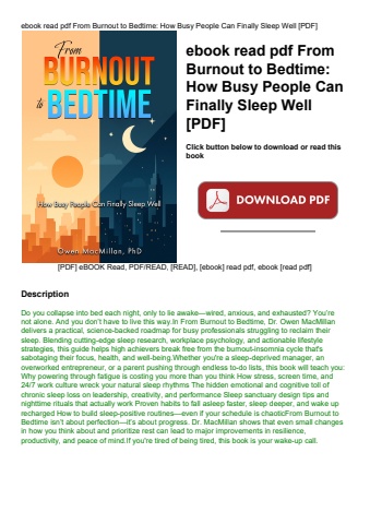 ebook read pdf from burnout to bedtime how busy people can finally sleep well [pdf]