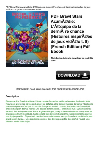 pdf brawl stars acamãƒâ©die l'ãƒâ©quipe de la derniãƒâ¨re chance (histoires inspirãƒâ©es de jeux vid